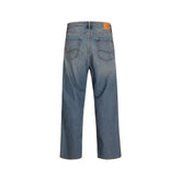 Jack Jones Blue Cotton Relaxed Fit Jeans